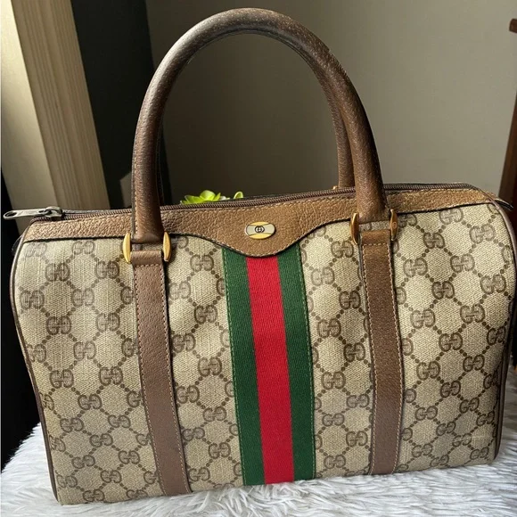 GUCCI Vintage Sherry Line Boston Bag 🤎 - Picture 8 of 16